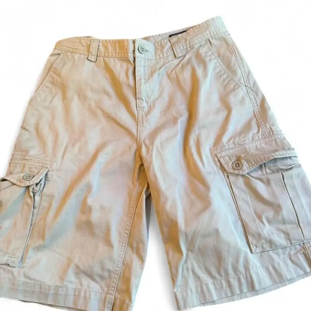 Polo Ralph Lauren Cream Cotton Cargo Shorts Size 18